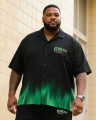 Big Man's Aurora Gradient Microstandard Short Sleeve Shirt Shorts Suit