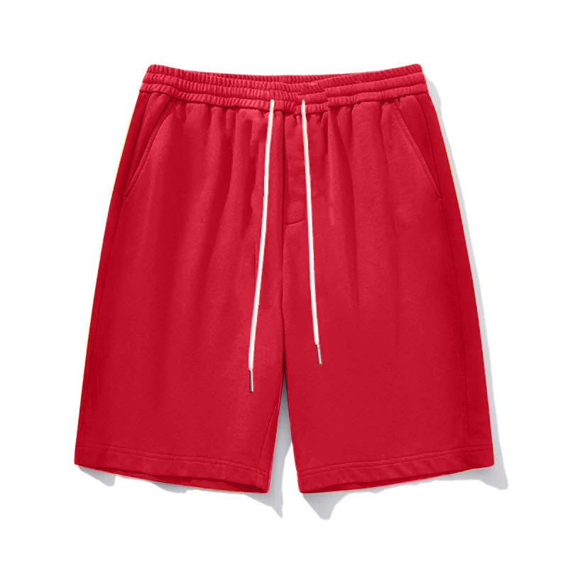 Men's Big Size Solid Color Summer Athletic Shorts