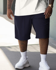 Men's Plus Size Color Matching POLD Two-Piece Set