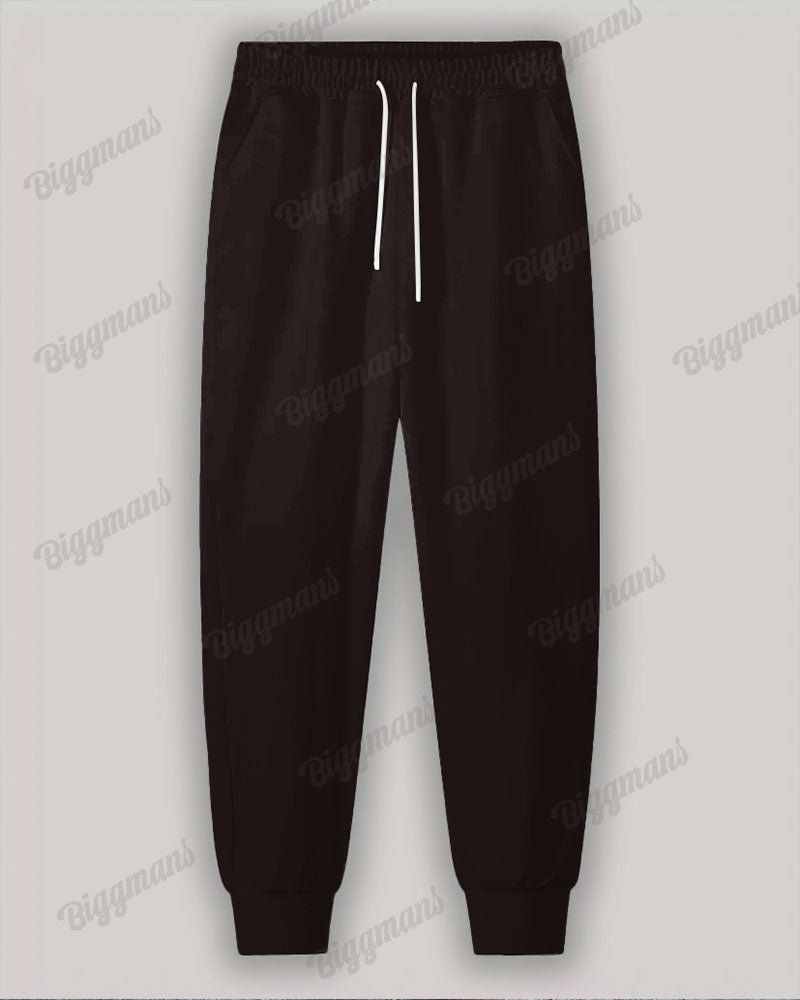 Men's Casual Retro Brown Bear Letter Print Plus Size Hoodie Suit