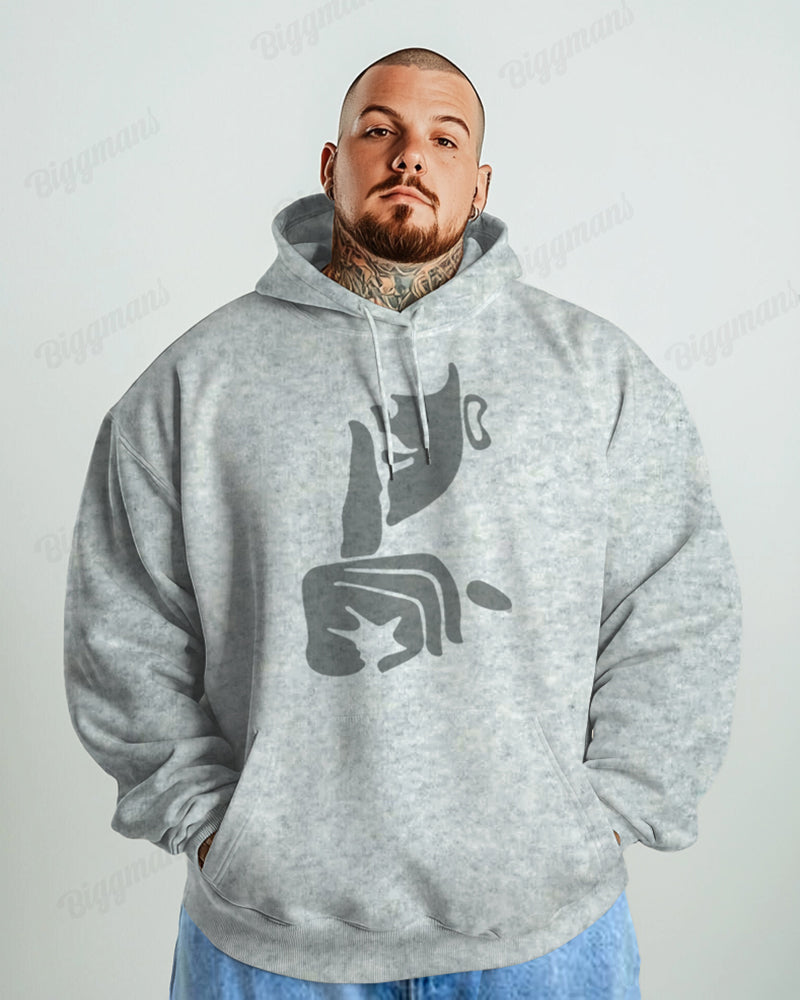 Forbidden Abstract Printed Oversized Cotton Hoodie