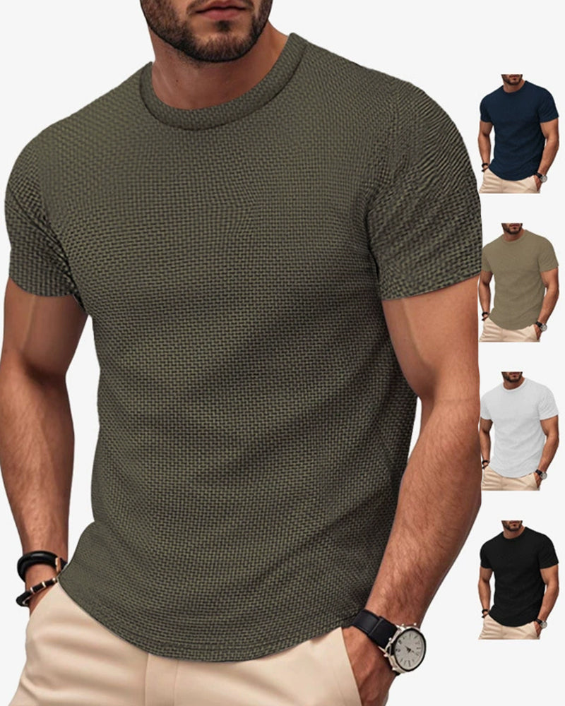 S-3XL Men's Breathable Slim Short-Sleeved T-Shirt Running