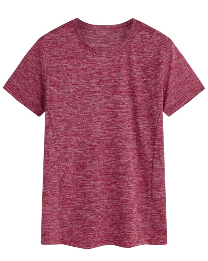 M-5XL Men's Plus Size Outdoor Crewneck Sports Tee