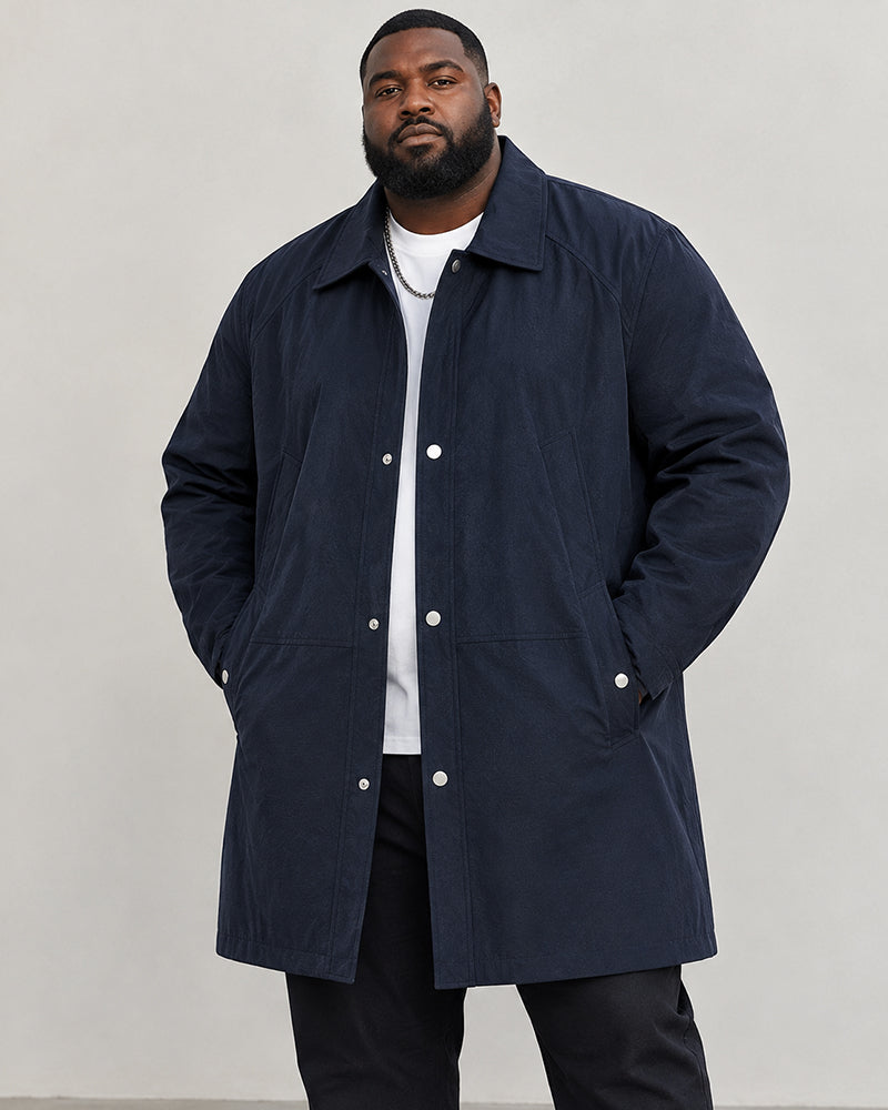 L-9XL Plus Size American Casual Coat Mid-length Coat