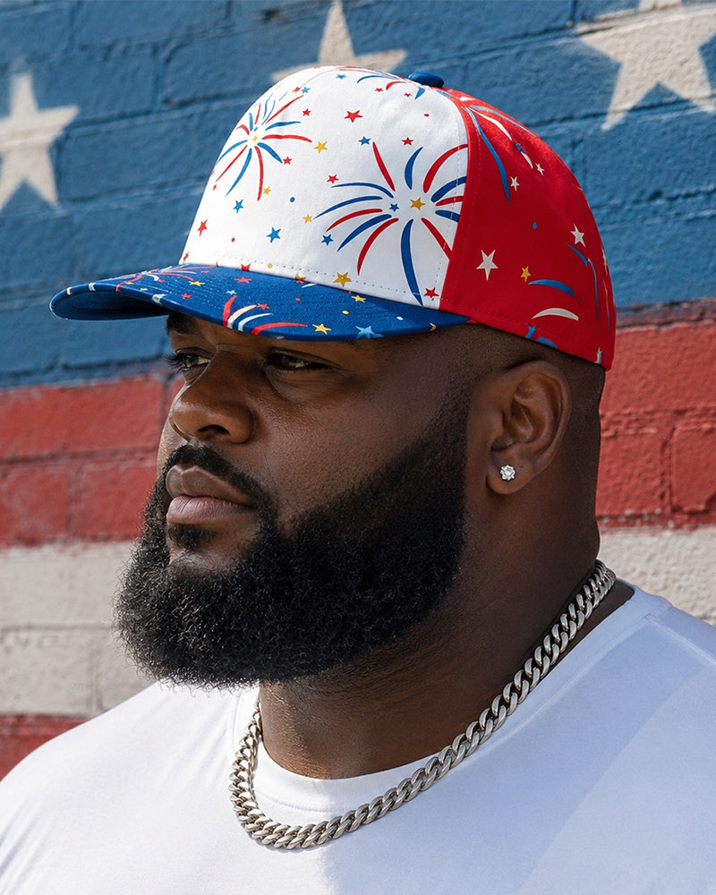 Hip Hop Hat Flag Print Flat Hat