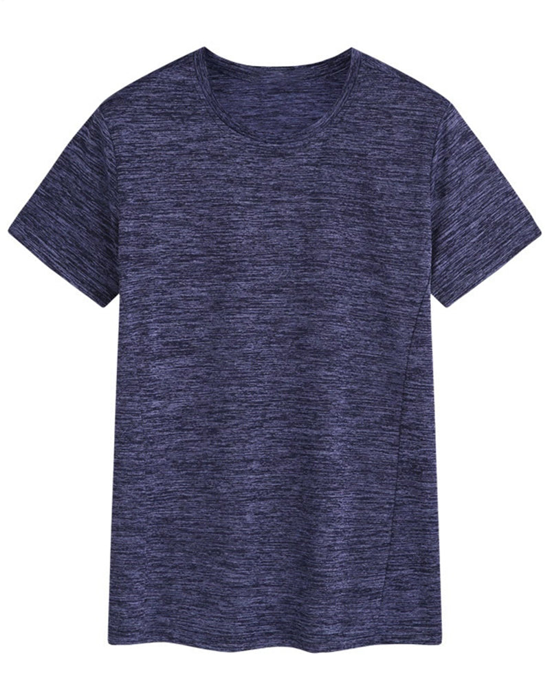 M-5XL Men's Plus Size Outdoor Crewneck Sports Tee