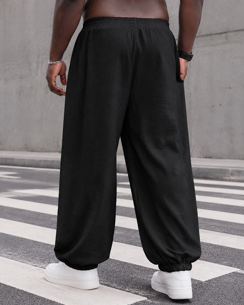 2XL-8XL Men's Casual Loose Leg Trousers