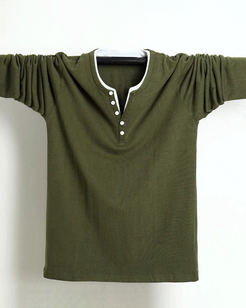 M-7XL Plus Size V-neck Plus Size Long Sleeve T-shirt Sports Sweat Absorption