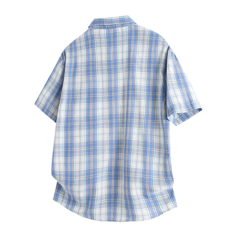 M-4XL Lapel Plaid Shirt