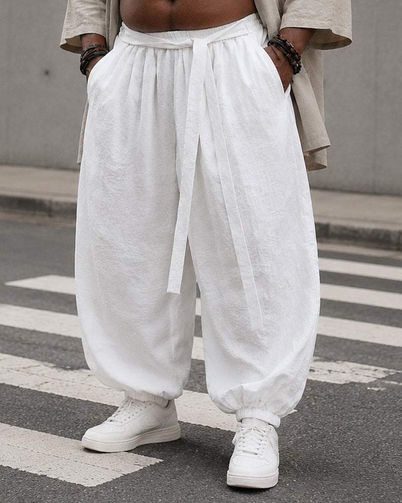 2XL-8XL Men's Casual Loose Leg Trousers
