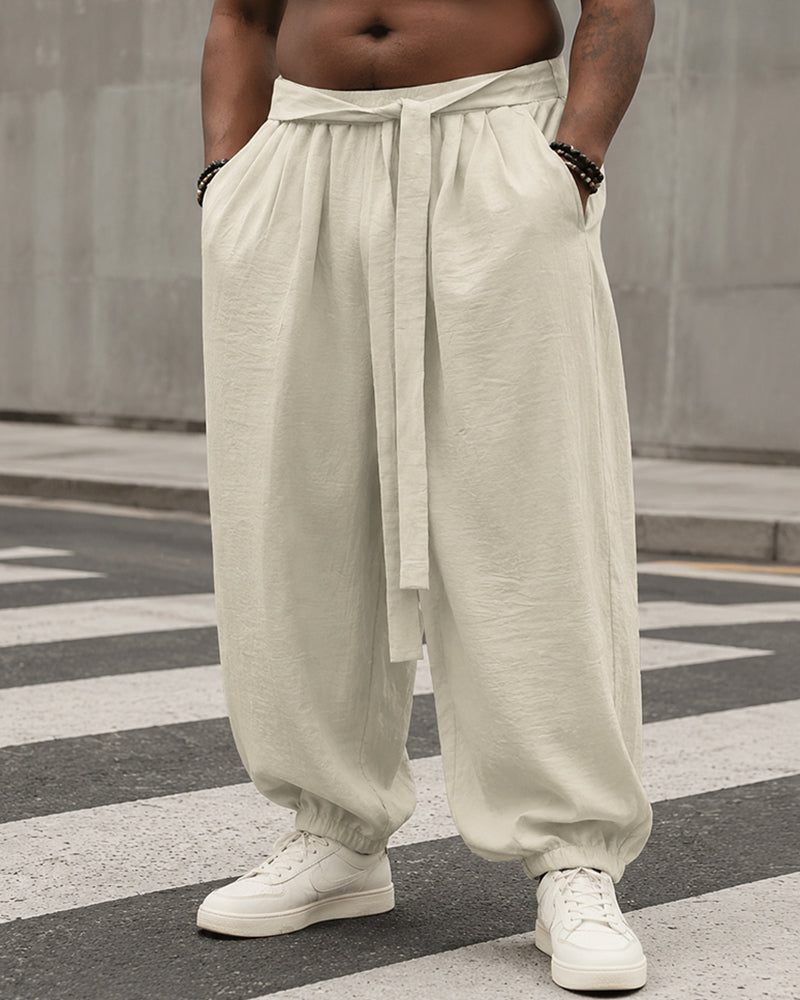 2XL-8XL Men's Casual Loose Leg Trousers