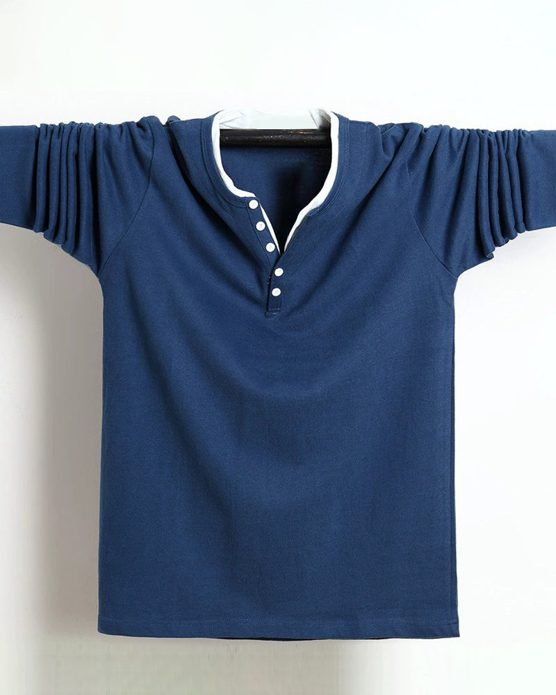 M-7XL Plus Size V-neck Plus Size Long Sleeve T-shirt Sports Sweat Absorption