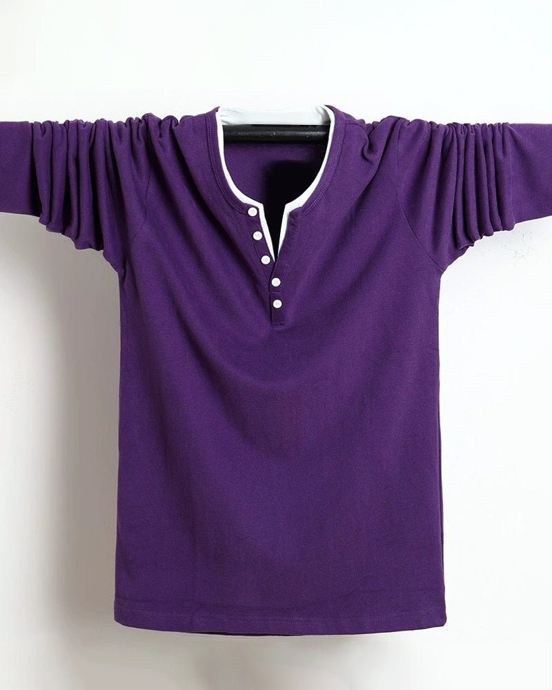 M-7XL Plus Size V-neck Plus Size Long Sleeve T-shirt Sports Sweat Absorption