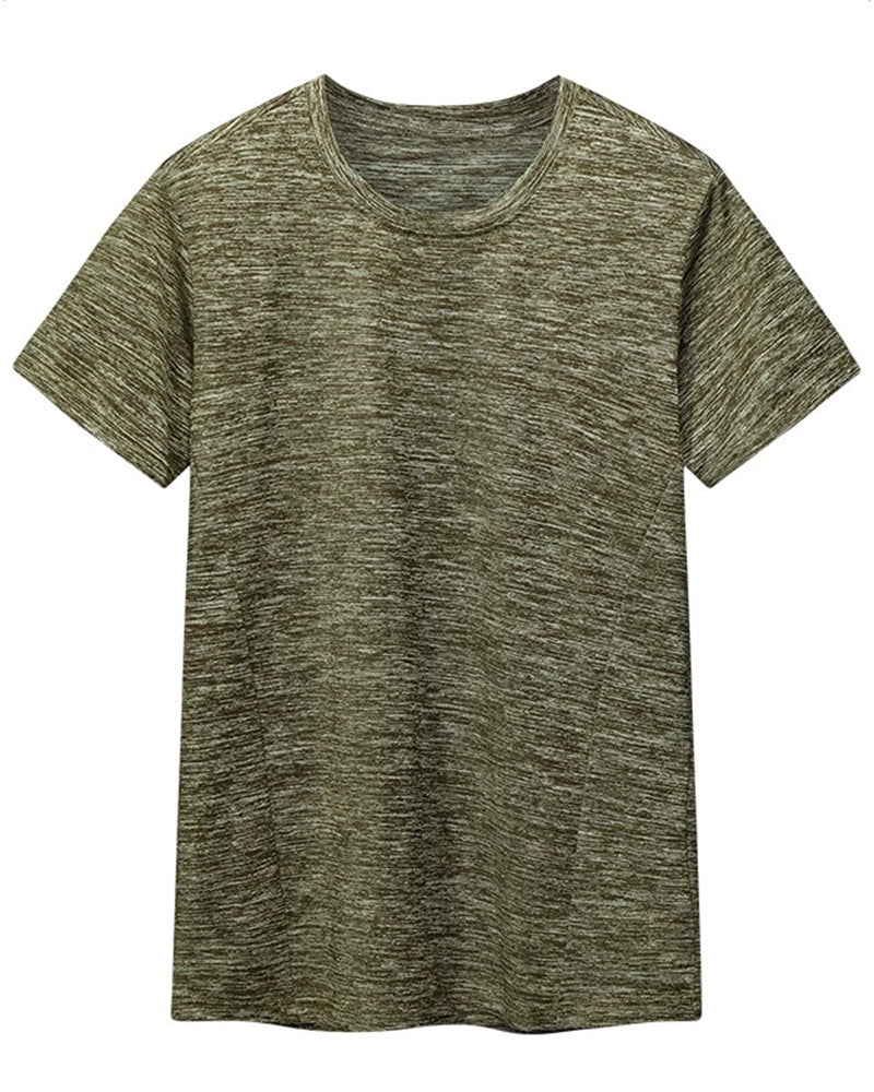 M-5XL Men's Plus Size Outdoor Crewneck Sports Tee