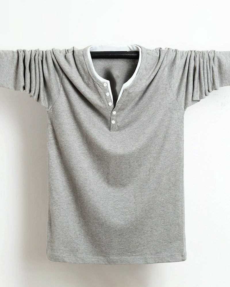 M-7XL Plus Size V-neck Plus Size Long Sleeve T-shirt Sports Sweat Absorption