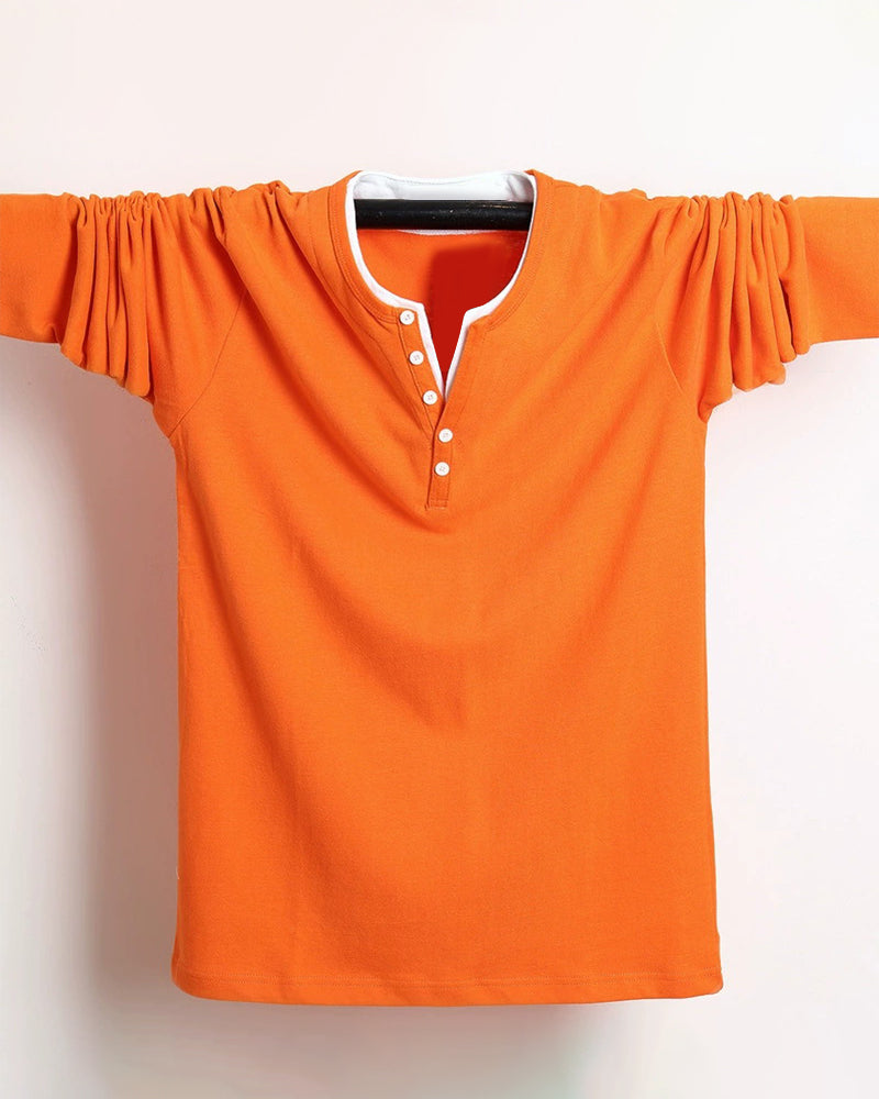 M-7XL Plus Size V-neck Plus Size Long Sleeve T-shirt Sports Sweat Absorption