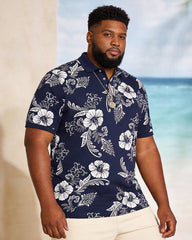 Big & Tall Men's Paisley-Print Short-Sleeved Polo Shirt