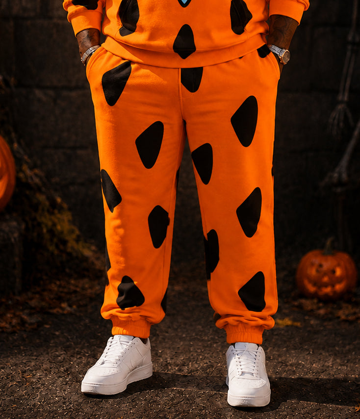 Big & Tall Men's Fred Flintstone Tie Half Zip Sweatshirt Set