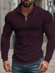 🔥Christmas 50% Off Exclusive ✨ Men's Regular Fit Plain Half Zip Up Sweatshirt