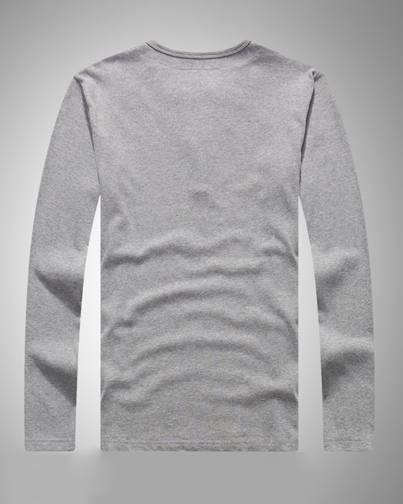 M-7XL Plus Size V-neck Plus Size Long Sleeve T-shirt Sports Sweat Absorption