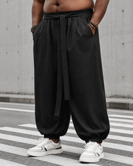 2XL-8XL Men's Casual Loose Leg Trousers