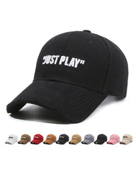 "Just Play" Stereo Letter Embroidered Baseball Cap Cap