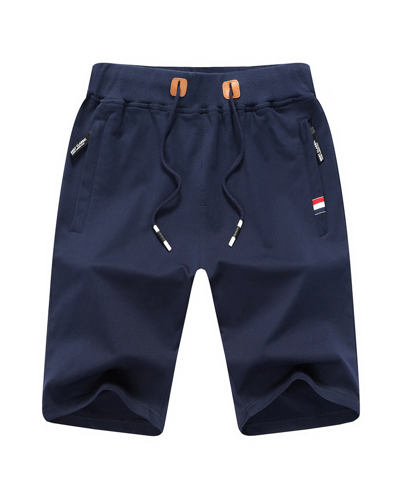 Big & Tall Men's Casual Sports Pants Stretch Elastic Zipper Pocket Shorts M-7XL