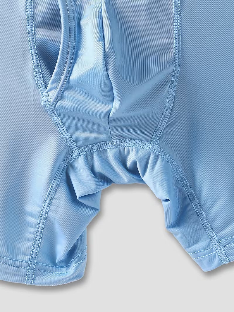 L-5XL,[High-Waist Sports Boxer Briefs] Waist Support,Tummy Control, Extended Length,Boxer Trunks for Plus-Size Men