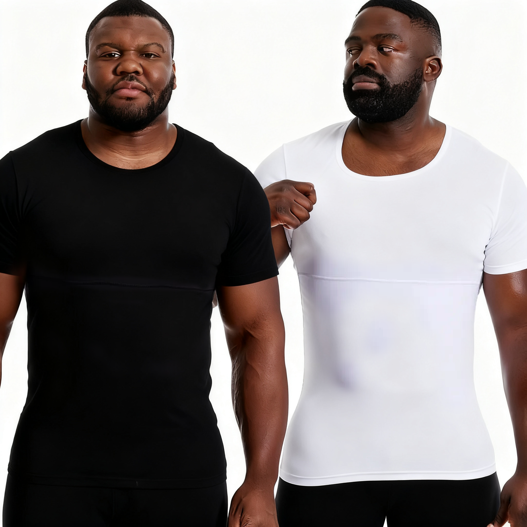 L-4XL Big & Tall Men's Abdominal And Chest Vest | Body Shaping Underwear Compression Vest |