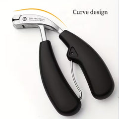 1pc G31 Premium Nail Clippers, Modern Design with Stainless Steel Blade, Concave Edge & Wide Opening for Thick Nails, Anti-Splash Long Handle, Arc Shape Cuticle Trimmer