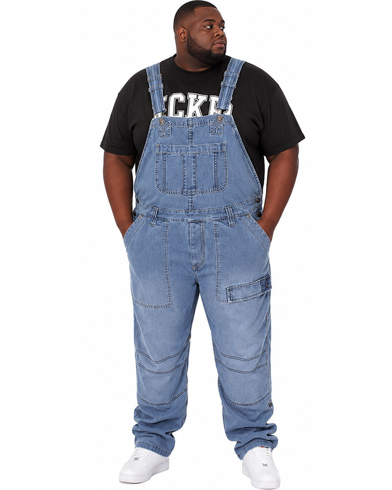 S-5XL Fashion Men's Strap Jeans Trousers