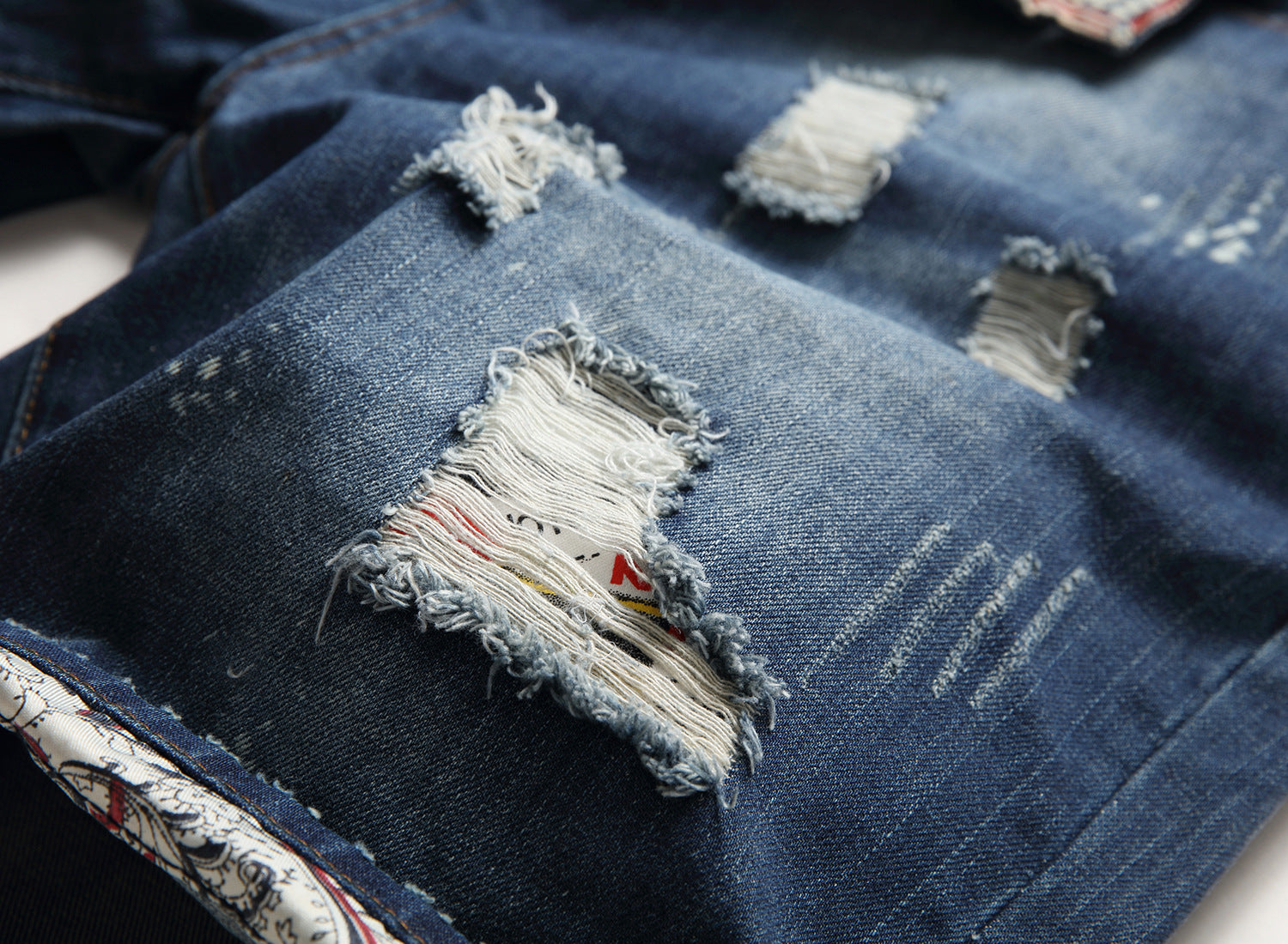 Men's Hole Feature Fashion Trendy Street Shooting Jeans