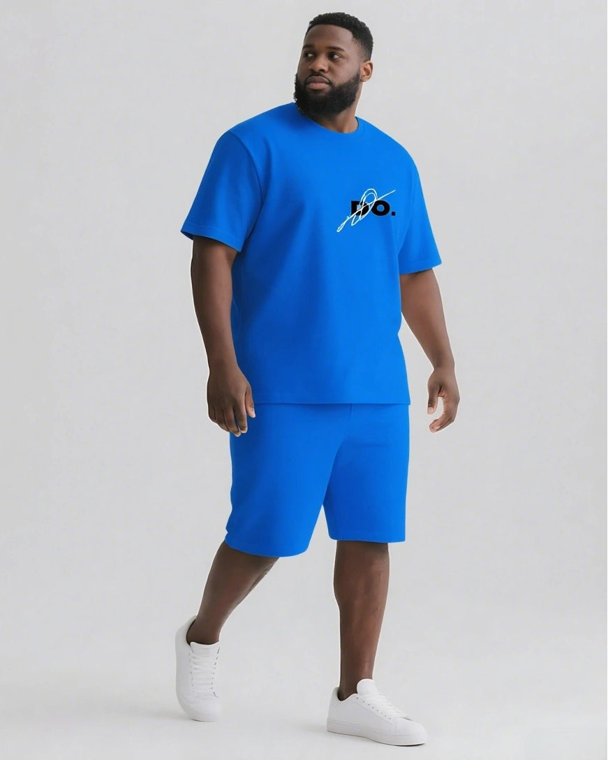 Do Like You Already Won Men's Big & Tall Casual Lettering T-shirt 2-Piece Set