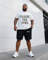 Big & Tall Men's Daily Casual Sports Compliments Master T-Shirt Shorts Suit