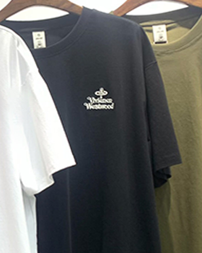 4XL-8XL Big & Tall Men's Daily Casual Letter Cotton Crewneck Short-sleeved T-shirt 4XL-8XL