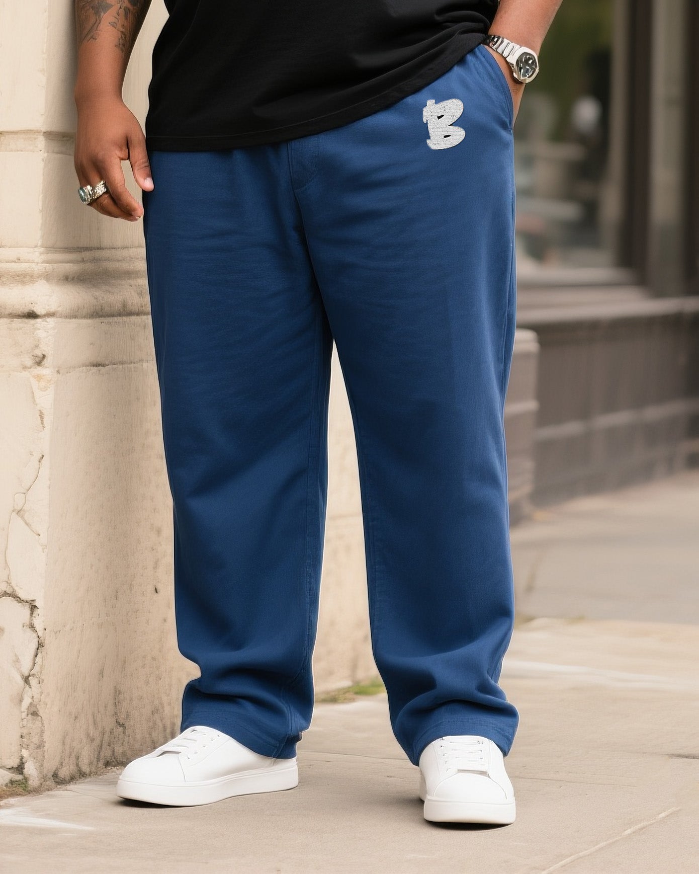Big Boy Essential Fashion Street Trendy Street Kid Printed Short Sleeve T-Shirt Trousers Suit