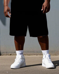 Men's Punk Style I'm Broken Cartoon Print Casual Daily Big & Tall Short-Sleeve T-shirt 2-Piece Set