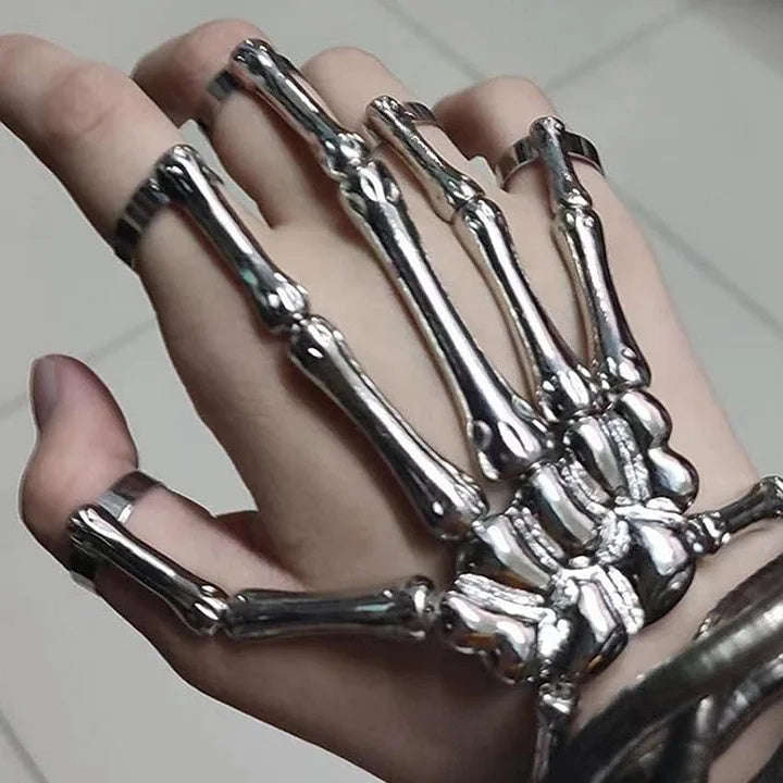 Retro Punk Ghost Hand Skull Mitten Bracelet