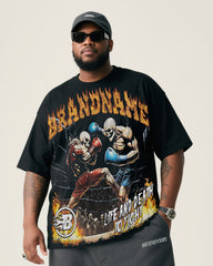 Big Boy Essential Fashion Street Skull Challenge Fighting T-shirt Pants Suit