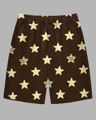 Men's Big Size Street Style Simple Stars All Over Printed Outdoor Casual Shorts