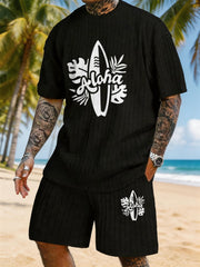 ALOHA Surfboard Tropical Plant Print Texture Large Size Vacation Set