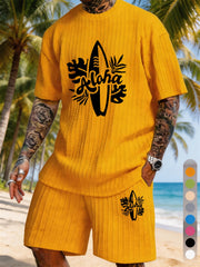 ALOHA Surfboard Tropical Plant Print Texture Large Size Vacation Set