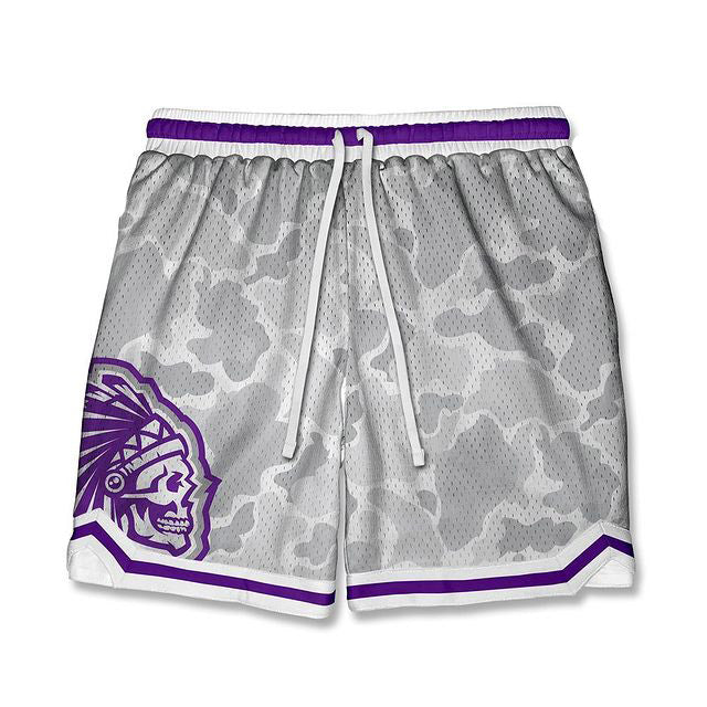 Skull Sports Street Style Plus Size Basketball Breathable Shorts