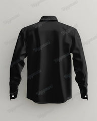 Men's Plus Size Ethnic Silver Pattern Long Sleeve Shirt Two-Piece Set