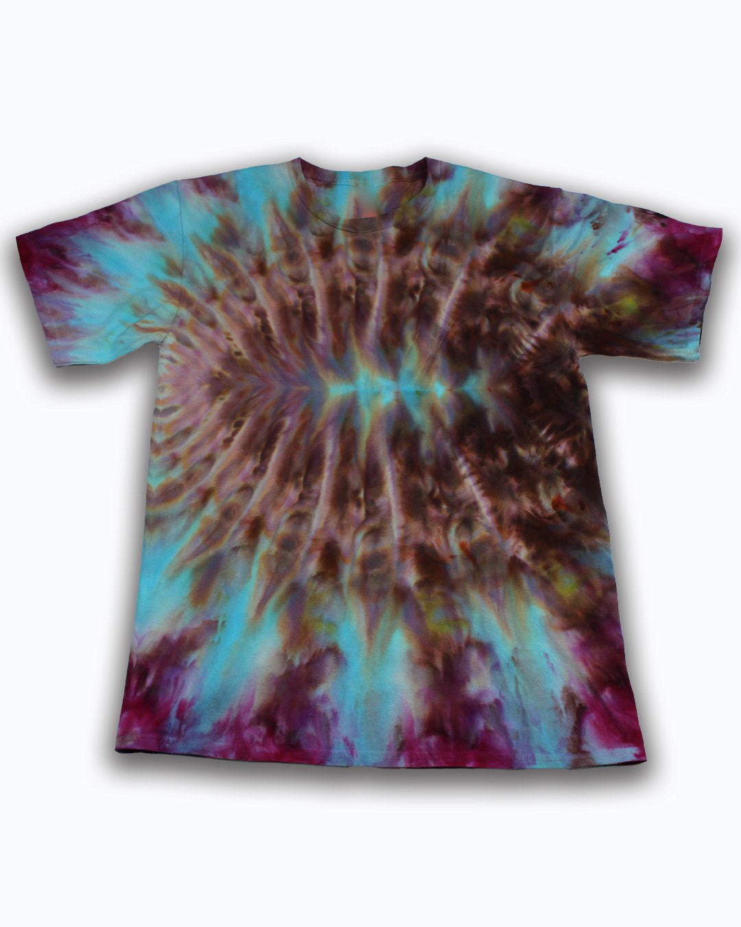 Men's Plus Size Rich Razzin Rolled Ice Dye Tie-Dye Crewneck T-Shirt Shorts Suit