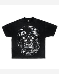 Big Boy Must-Have Fashion Street Trend Big Skull Crewneck Short Sleeve T-Shirt Trousers Suit