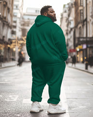Men's Have A Wonderful Christmas! Alphabet Print Plus Size Hoodie Suit