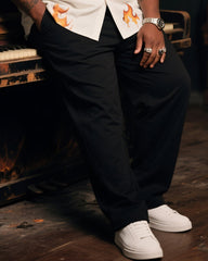 Big Boy Essential 2025 Fashion Flame Short Sleeve Shirt Trousers Suit