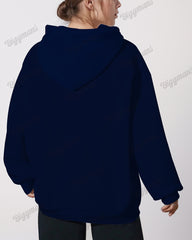 Women's Big & Tall Flowers and Musical Notes Print Long Sleeve Hoodie