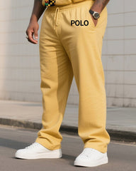 Big Boy Daily Casual Shenbrun Yellow Creative Classic Texture Polo English Short Sleeve Pants Suit
